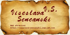 Višeslava Senćanski vizit kartica